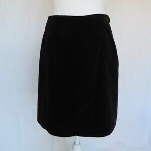 NY Jeans Women’s Vintage Black Velvet Wrap Around Skirt Size 10